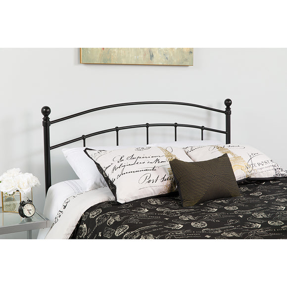 Woodstock Decorative Black Metal Queen Size Headboard by Office Chairs PLUS