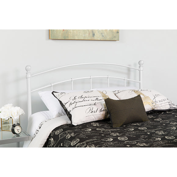 Woodstock Decorative White Metal Queen Size Headboard by Office Chairs PLUS