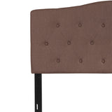 Cambridge Tufted Upholstered Full Size Headboard in Camel Fabric