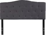 Cambridge Tufted Upholstered Full Size Headboard in Dark Gray Fabric