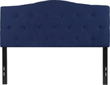 Cambridge Tufted Upholstered Full Size Headboard in Navy Fabric