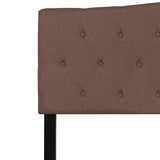Cambridge Tufted Upholstered King Size Headboard in Camel Fabric