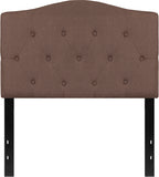 Cambridge Tufted Upholstered Twin Size Headboard in Camel Fabric