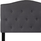 Cambridge Tufted Upholstered Twin Size Headboard in Dark Gray Fabric