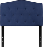 Cambridge Tufted Upholstered Twin Size Headboard in Navy Fabric