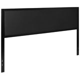Melbourne Metal Upholstered King Size Headboard in Black Fabric