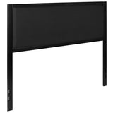 Melbourne Metal Upholstered Queen Size Headboard in Black Fabric