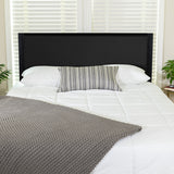 Melbourne Metal Upholstered Twin Size Headboard in Black Fabric