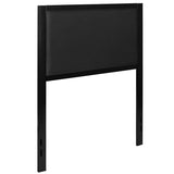 Melbourne Metal Upholstered Twin Size Headboard in Black Fabric