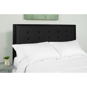 Bristol Metal Tufted Upholstered Full Size Headboard in Black Fabric by Office Chairs PLUS