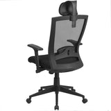 High Back Black Mesh Executive Swivel Ergonomic Office Chair with Back Angle Adjustment and Adjustable Arms 