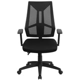 High Back Black Mesh Multifunction Swivel Ergonomic Task Office Chair with Adjustable Arms