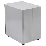 Modern 3-Drawer Mobile Locking Filing Cabinet with Anti-Tilt Mechanism and Hanging Drawer for Legal & Letter Files, Gray