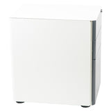 Modern 3-Drawer Mobile Locking Filing Cabinet with Anti-Tilt Mechanism & Letter/Legal Drawer, White with Charcoal Faceplate
