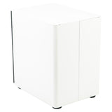 Modern 3-Drawer Mobile Locking Filing Cabinet with Anti-Tilt Mechanism & Letter/Legal Drawer, White with Charcoal Faceplate