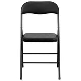 5 Piece Black Folding Card Table and Chair Set