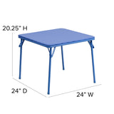 Kids Colorful 3 Piece Folding Table and Chair Set