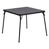 Black Folding Card Table - Lightweight Portable Folding Table with Collapsible Legs