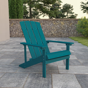 Charlestown All-Weather Poly Resin Wood Adirondack Chair in Sea Foam by Office Chairs PLUS