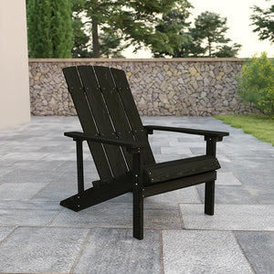 Charlestown All-Weather Adirondack Chair in Slate Gray Faux Wood