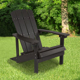 Charlestown All-Weather Adirondack Chair in Slate Gray Faux Wood JJ-C14501-SLT-GG