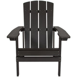 Charlestown All-Weather Adirondack Chair in Slate Gray Faux Wood 