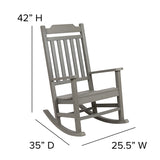 Winston All-Weather Poly Resin Rocking Chair in Gray