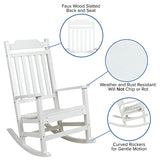 Winston All-Weather Poly Resin Rocking Chair in White