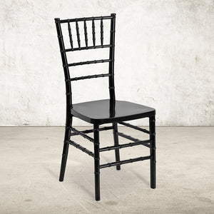 HERCULES PREMIUM Series Black Resin Stacking Chiavari Chair LE-BLACK-GG