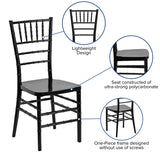 HERCULES PREMIUM Series Black Resin Stacking Chiavari Chair 