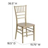 HERCULES PREMIUM Series Gold Resin Stacking Chiavari Chair