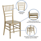 HERCULES PREMIUM Series Gold Resin Stacking Chiavari Chair