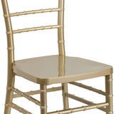 HERCULES PREMIUM Series Gold Resin Stacking Chiavari Chair