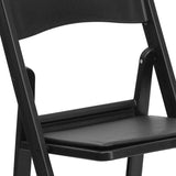 Hercules™ Folding Chair - Black Resin – 1000LB Weight Capacity Comfortable Event Chair - Light Weight Folding Chair