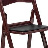 Hercules™ Folding Chair - Red Mahogany Resin – 1000LB Weight Capacity - Comfortable Event Chair - Light Weight Folding Chair