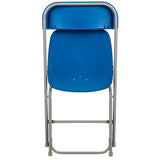 Hercules™ Series Plastic Folding Chair - Blue - 650LB Weight Capacity Comfortable Event Chair - Lightweight Folding Chair