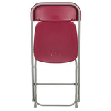 Hercules™ Series Plastic Folding Chair - Red - 650LB Weight Capacity Comfortable Event Chair - Lightweight Folding Chair