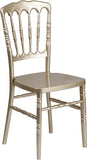 HERCULES Series Gold Resin Stacking Napoleon Chair