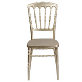 HERCULES Series Gold Resin Stacking Napoleon Chair
