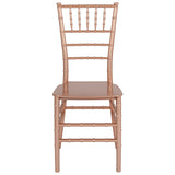 HERCULES Series Rose Gold Resin Stacking Chiavari Chair