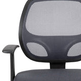 Flash Fundamentals Mid-Back Gray Mesh Swivel Ergonomic Task Office Chair with Arms, BIFMA Certified