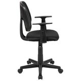 Flash Fundamentals Mid-Back Black Mesh Swivel Task Office Chair with Pivot Back and Arms, BIFMA Certified