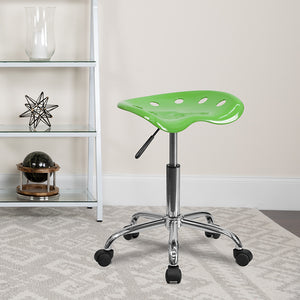 Vibrant Spicy Lime Tractor Seat and Chrome Stool by Office Chairs PLUS