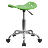 Vibrant Spicy Lime Tractor Seat and Chrome Stool