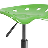 Vibrant Spicy Lime Tractor Seat and Chrome Stool