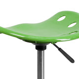 Vibrant Spicy Lime Tractor Seat and Chrome Stool