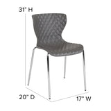 Lowell Contemporary Design Gray Plastic Stack Chair