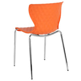 Lowell Contemporary Design Orange Plastic Stack Chair