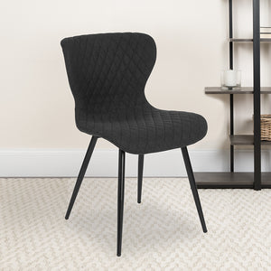 Bristol Contemporary Upholstered Chair in Black Fabric LF-9-07A-BLK-F-GG