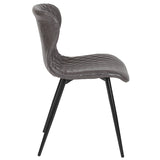 Bristol Contemporary Upholstered Chair in Gray Vinyl